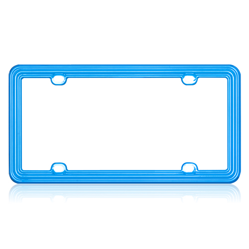 Sky Blue Plastic License Plate Frame 